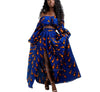 Skirt Suit Kaibeh African 2-Piece Lady Off Shoulder Dashiki Print Split Skirts