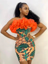 Lavish Comfort Collection-Women tube top mini African dress