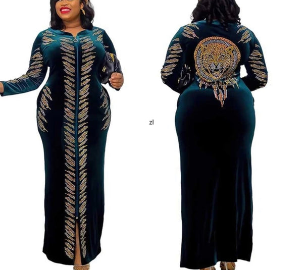 Velvet dress Empress Kaftan Lioness and Diamond Dress