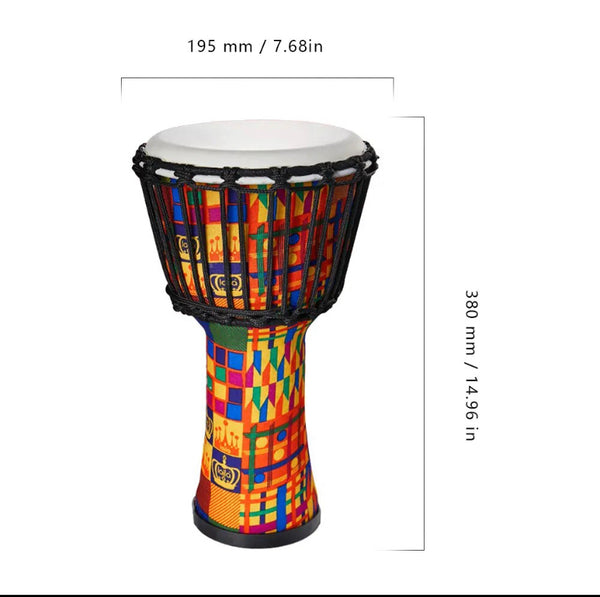 Yellow Kente print African drum