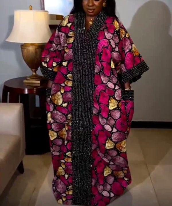 Lavish Comfort Collection-Sweetie Mama African Women Dubai Luxury Abaya dress - REDLightMart