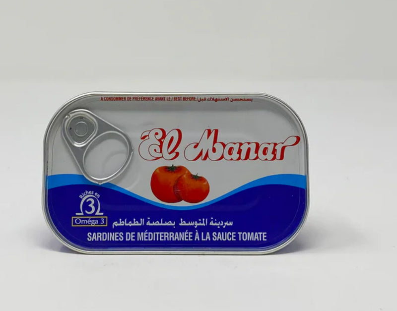 El Manar Tunisian sardines with tomato 4.4 Oz - REDLightMart