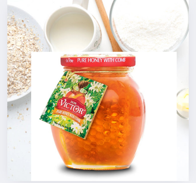 Don Victor Pure Honey with Comb, 16 oz, No Allergens Contained
